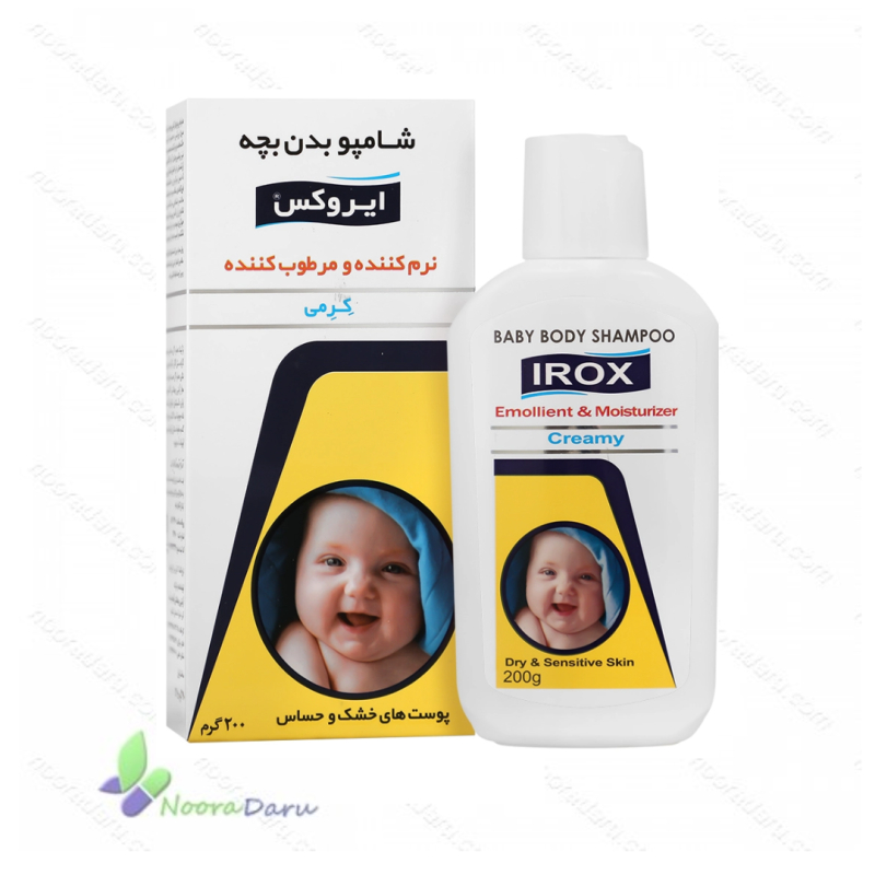 شامپو بدن کرمی نرم کننده و مرطوب کننده بچه ایروکس