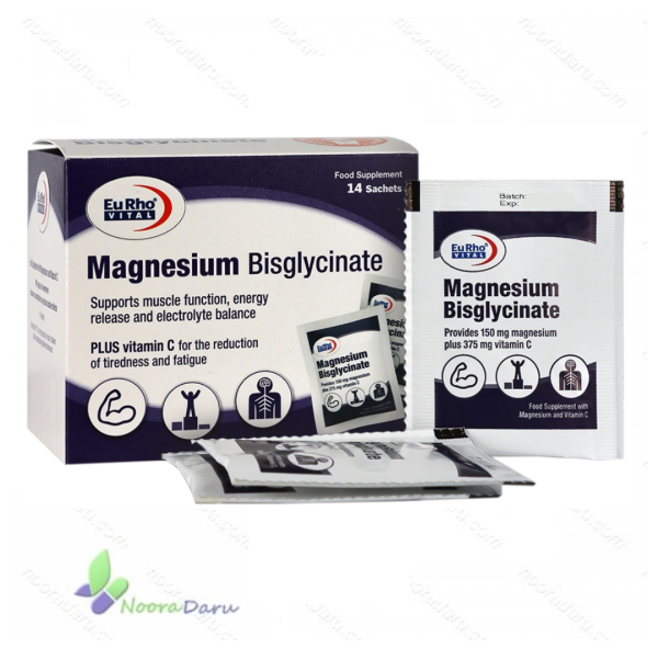 منیزیم بیس گلایسینات یوروویتال ساشه 14 تایی 